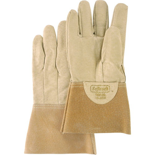 Softouch Welding Gloves, Pigskin Leather, Size Medium Moffatt Supply & Specialties