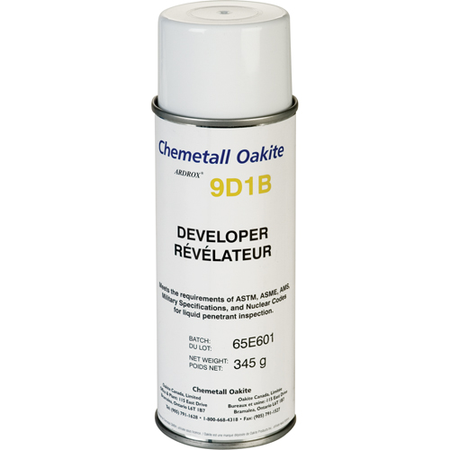 9D1B R&eacute;v&eacute;lateurs non Aqueux, Canette a&eacute;rosol Moffatt Supply & Specialties