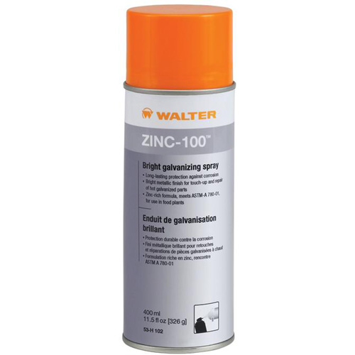 Vaporisateur galvanisant brillant ZINC-100, Canette a&eacute;rosol Moffatt Supply & Specialties