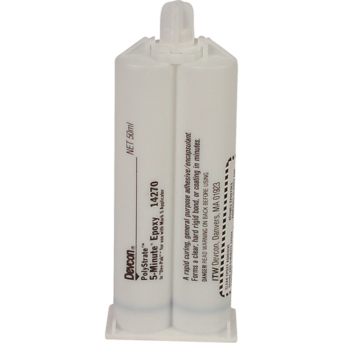 5-Minute Adhesive, 50 ml, Dual Cartridge, Two-Part, Clear Moffatt Supply & Specialties