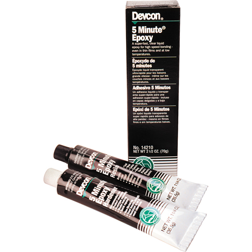 Adh&eacute;sif 5 minutes, 70 g, Tube, Deux composants, Transparent Moffatt Supply & Specialties