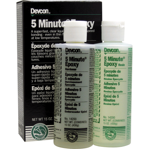 Adh&eacute;sif 5 minutes, 444 ml, Bouteille, Deux composants, Transparent Moffatt Supply & Specialties