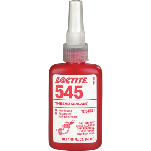 Thread Sealant 545 Hydraulic/Pneumatic Sealant, Bottle, 50 ml, -54° C - 149° C/-65° F - 300° F Moffatt Supply & Specialties