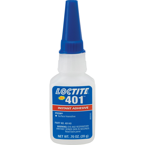 Prism 401 Instant Adhesive, Clear, Bottle, 20 g Moffatt Supply & Specialties