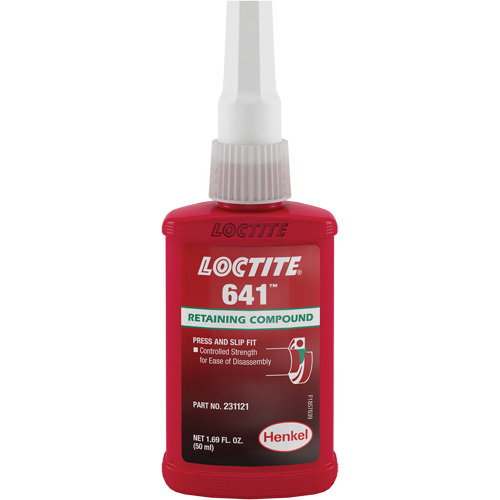 Compos&eacute; de retenue 641 force contr&ocirc;l&eacute;e, 50 ml, Bouteille, Jaune Moffatt Supply & Specialties