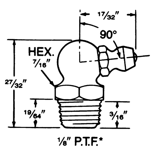 Fitting, 1/8" Thread Moffatt Supply & Specialties