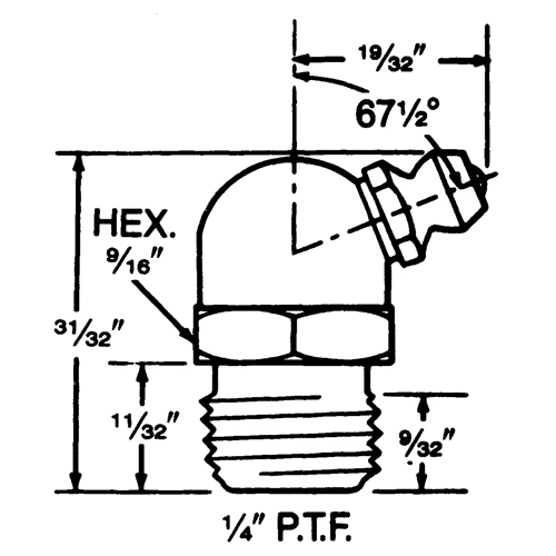 Fitting, 1/4" Thread Moffatt Supply & Specialties