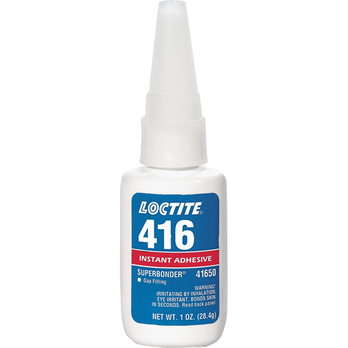 416 Super Bonder&reg; Instant Adhesive, Clear, Bottle, 1 oz. Moffatt Supply & Specialties