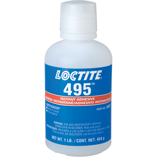 Super Bonder 495, Transparent, Bouteille, 454 g Moffatt Supply & Specialties