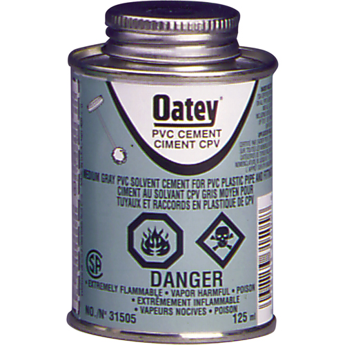 PVC Medium-Duty Cement, 946 ml, Brush-Top Can, Grey Moffatt Supply & Specialties