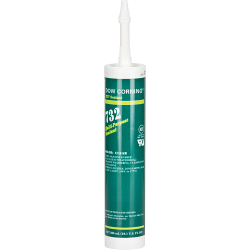 Scellant de silicone 732, Tube, Transparent Moffatt Supply & Specialties