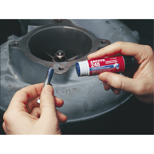 Quickstix Threadlocker 248 , Blue, Medium, 9 g, Stick Moffatt Supply & Specialties