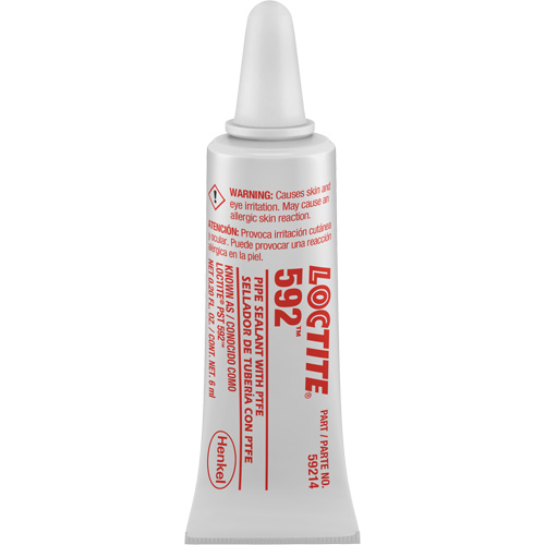 P&acirc;te d'&eacute;tanch&eacute;it&eacute; pour raccords filet&eacute;s &agrave; durcissement lent 592 PST, Tube, 6 ml, -54° C - 204° C/-65° F - 400° F Moffatt Supply & Specialties
