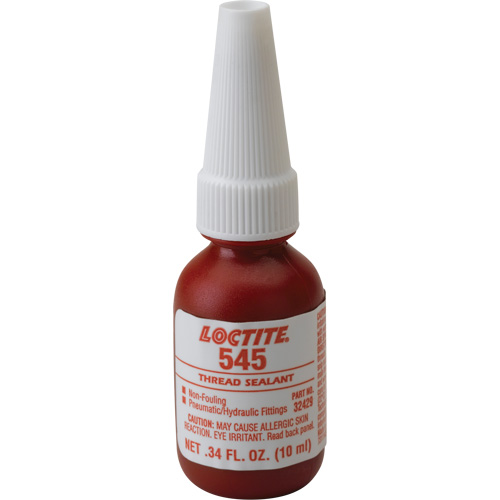 Thread Sealant 545 Hydraulic/Pneumatic Sealant, Bottle, 10 ml, -54° C - 149° C/-65° F - 300° F Moffatt Supply & Specialties