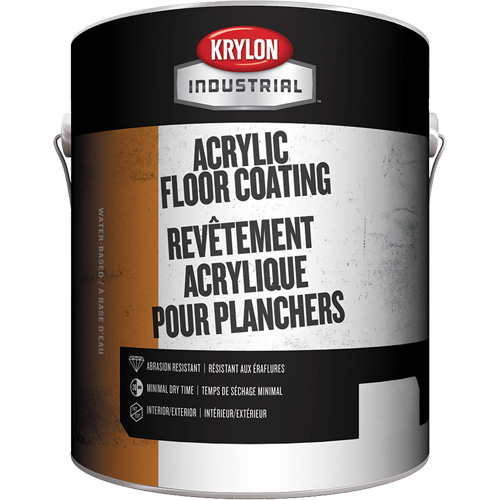Industrial Floor Coating, 1 gal., Water-Based, Semi-Gloss, Grey Moffatt Supply & Specialties