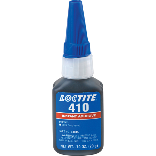 410 Instant Adhesive, Black, Bottle, 20 g Moffatt Supply & Specialties