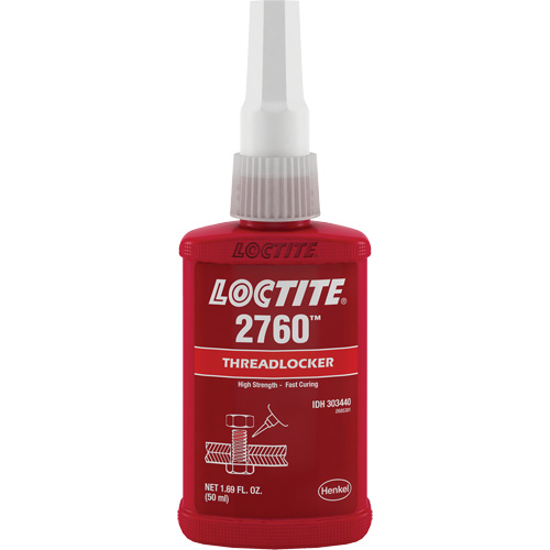 Threadlocker 2760 Instant Adhesive, Red, High, 50 ml, Bottle Moffatt Supply & Specialties
