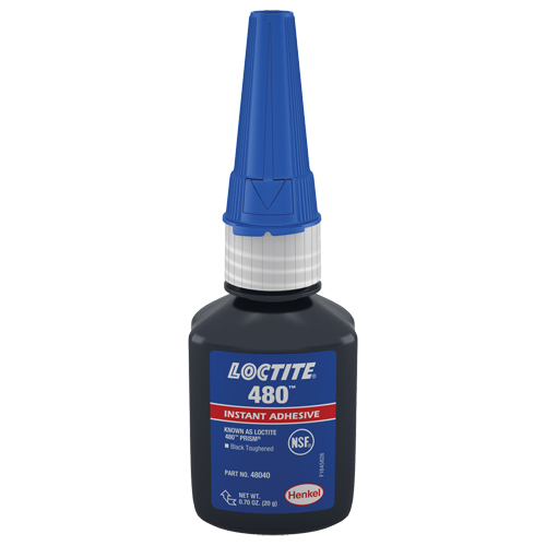 480 Instant Adhesive, Black, Tube, 20 g Moffatt Supply & Specialties