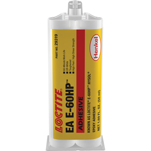 Adh&eacute;sif &eacute;poxyde E-60HP Hysol, 50 ml, Cartouche double, Deux composants, Blanc cass&eacute; Moffatt Supply & Specialties