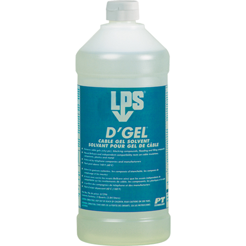 D'Gel&reg; Cable Gel Solvent, 32 oz., Bottle Moffatt Supply & Specialties