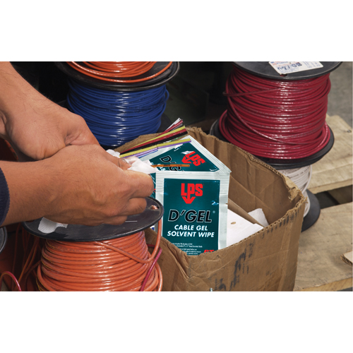 Solvant de gel D'Gel pour c&acirc;bles, Sachets Moffatt Supply & Specialties