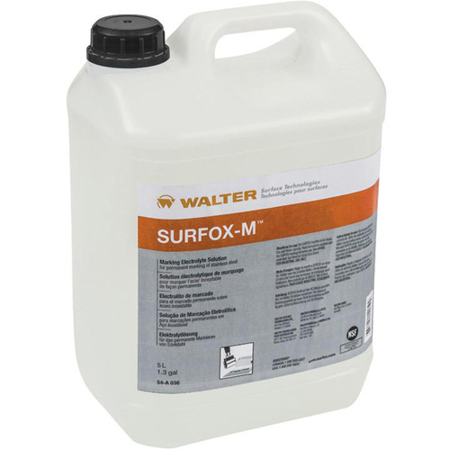 Solution &eacute;lectrolyte de marquage pour acier inoxydable SURFOX-M Moffatt Supply & Specialties