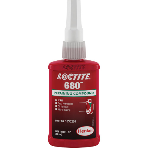 Compos&eacute; de retenue Loctite 680, 50 ml, Bouteille, Vert Moffatt Supply & Specialties