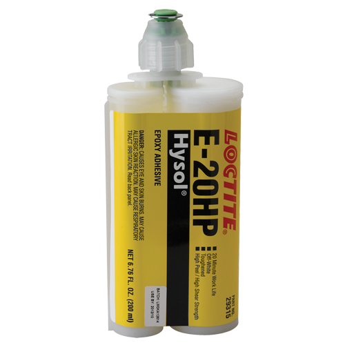 Adh&eacute;sifs structuraux &agrave; s&eacute;chage rapide E-20P, 200 ml, Cartouche double, Deux composants, Blanc Moffatt Supply & Specialties