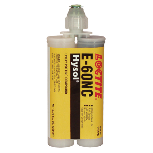 E-60NC Electrically Non-Corrosive Structural Adhesives, 200 ml, Dual Cartridge, Two-Part, Black Moffatt Supply & Specialties