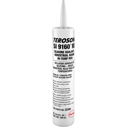 Teroson&reg; SI 9160 High Temperature Silicone Sealant, Cartridge, Red Moffatt Supply & Specialties