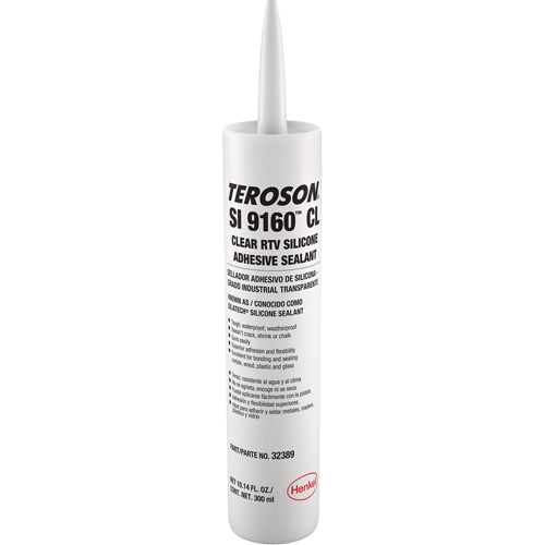 Teroson&reg; SI 9160 Silicone Sealant, Cartridge, Clear Moffatt Supply & Specialties