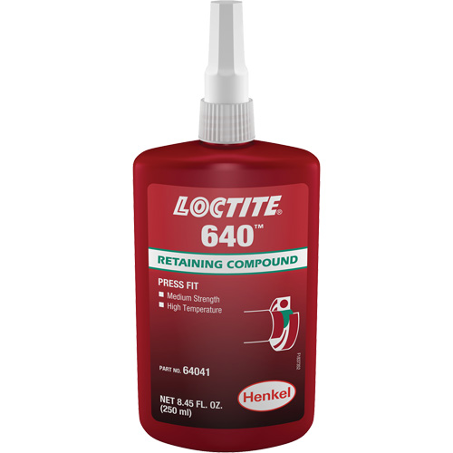 Compos&eacute; de retenue Loctite 640, 250 ml, Bouteille, Vert Moffatt Supply & Specialties