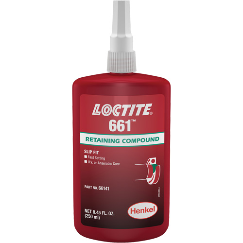 Loctite&reg; 661 Retaining Compound, 250 ml, Bottle, Yellow Moffatt Supply & Specialties