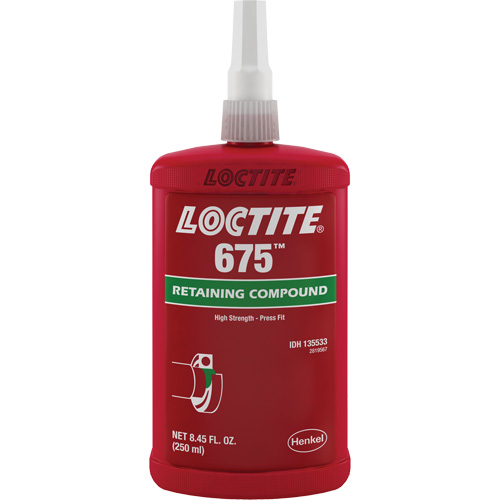 Loctite&reg; 675 Threadlocker, 250 ml, Bottle, Green Moffatt Supply & Specialties