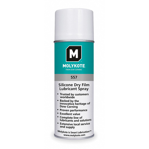 Molykote 557 Silicone Dry Film Lubricant, Aerosol Can Moffatt Supply & Specialties