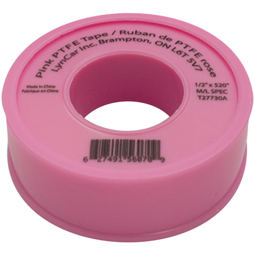 Teflon&reg; Tape, 520" L x 1/2" W, Pink Moffatt Supply & Specialties
