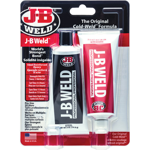 Colle &eacute;poxyde J-B Weld, Deux composants, Tube, 10 oz, Gris Moffatt Supply & Specialties