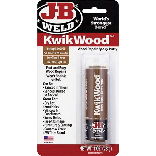 Colle &eacute;poxyde KwikWood, 2 oz, B&acirc;ton, Havane Moffatt Supply & Specialties