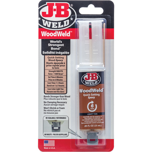 Adh&eacute;sif WoodWeld, 25 ml, Seringue, Deux composants, Havane Moffatt Supply & Specialties