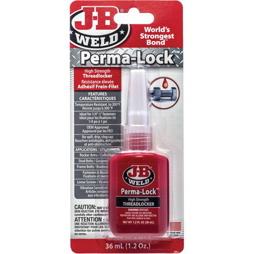 Compos&eacute; de blocage Perma-Lock, Rouge, &eacute;lev&eacute;, 36 ml, Bouteille Moffatt Supply & Specialties