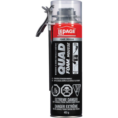 Mousse d'installation de portes & fen&ecirc;tres Quad Mousse, Canette a&eacute;rosol, Havane Moffatt Supply & Specialties