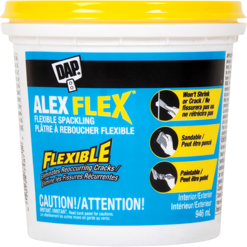 Pl&acirc;tre &agrave; reboucher flexible Alex Flex, 946 ml, Contenant en plastique Moffatt Supply & Specialties