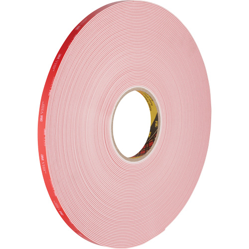 VHB Tape, 32.9 m (108') L x 12.7 mm (1/2") W, 62 mils, Acrylic Moffatt Supply & Specialties