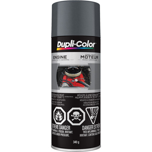 Engine Enamel Paint with Ceramic, Cast Iron Grey, High-Gloss, 12 oz., Aerosol Can Moffatt Supply & Specialties