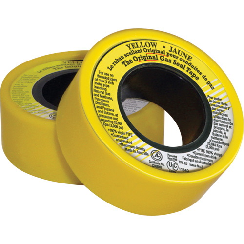Ruban d'&eacute;tanch&eacute;it&eacute; pour filet en PTFE, 236" lo x 3/4" la, Jaune Moffatt Supply & Specialties