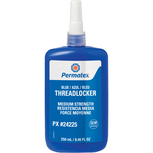 Threadlocker, Blue, Medium, 250 ml, Bottle Moffatt Supply & Specialties