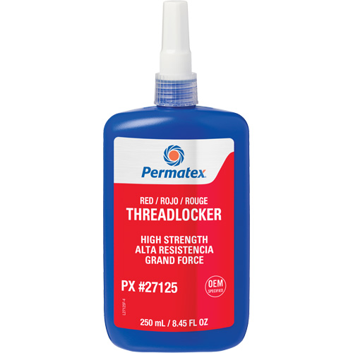 Threadlocker, Red, High, 250 ml, Bottle Moffatt Supply & Specialties