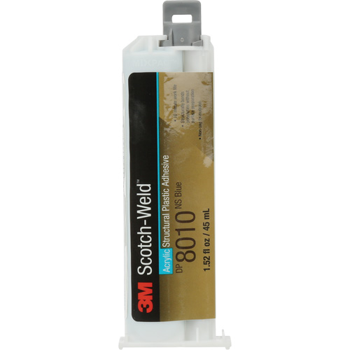 Scotch-Weld Structural Plastic Adhesive, Deux composants, Cartouche double, 45 ml, Bleu Moffatt Supply & Specialties