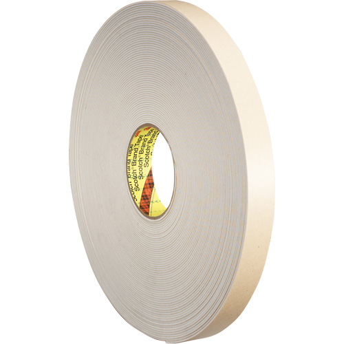 Ruban double face en mousse, 66 m (216') lo x 25,4 mm (1") la, 31 mils, Poly&eacute;thyl&egrave;ne Moffatt Supply & Specialties