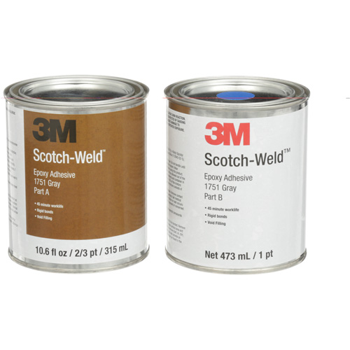 Adh&eacute;sif Scotch-Weld, 16 oz liq., Tube, Deux composants, Gris Moffatt Supply & Specialties